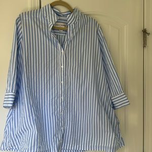 Sara Campbell striped blouse, large